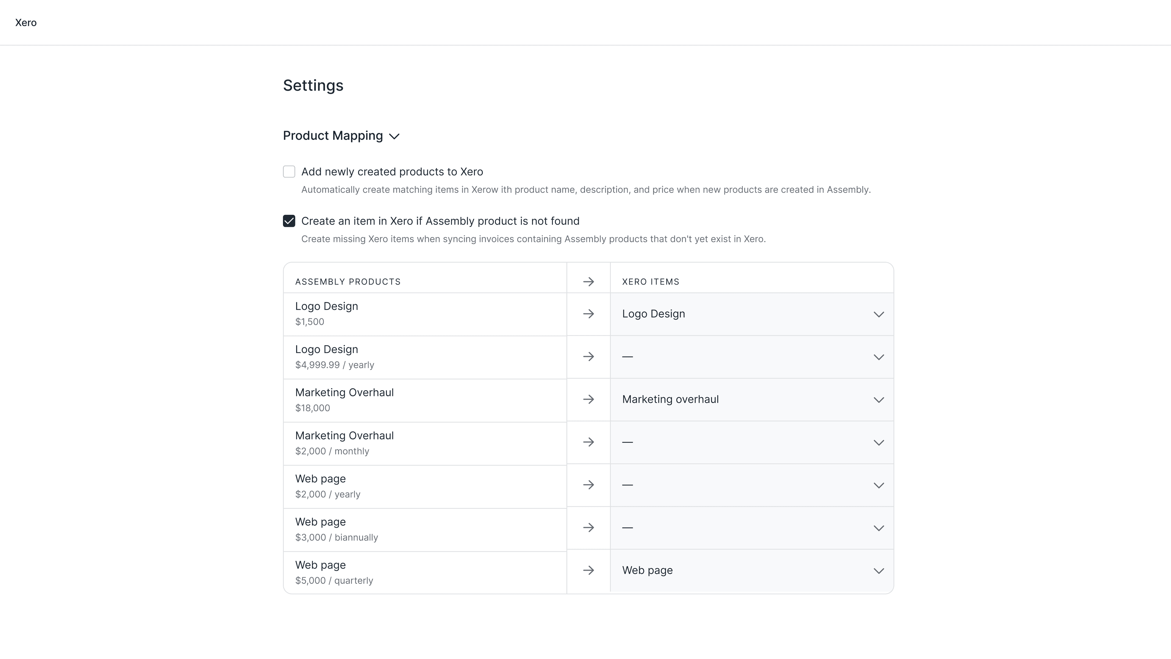 Xero integration template in Assembly.