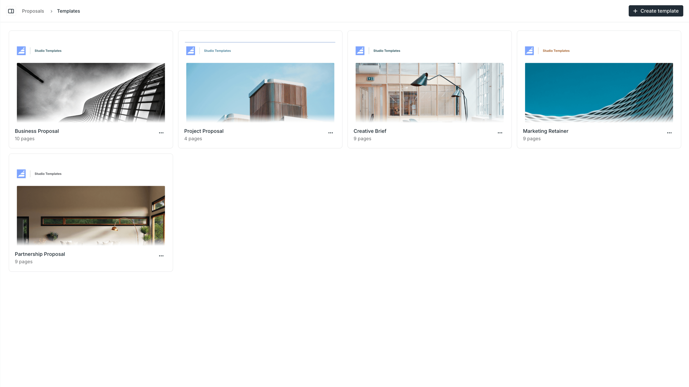 Proposal builder template in Assembly.