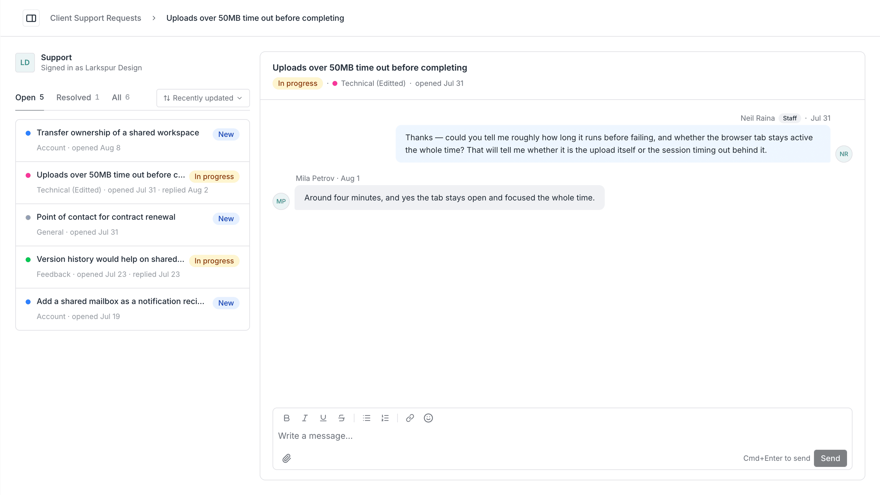 Client ticketing system template in Assembly.