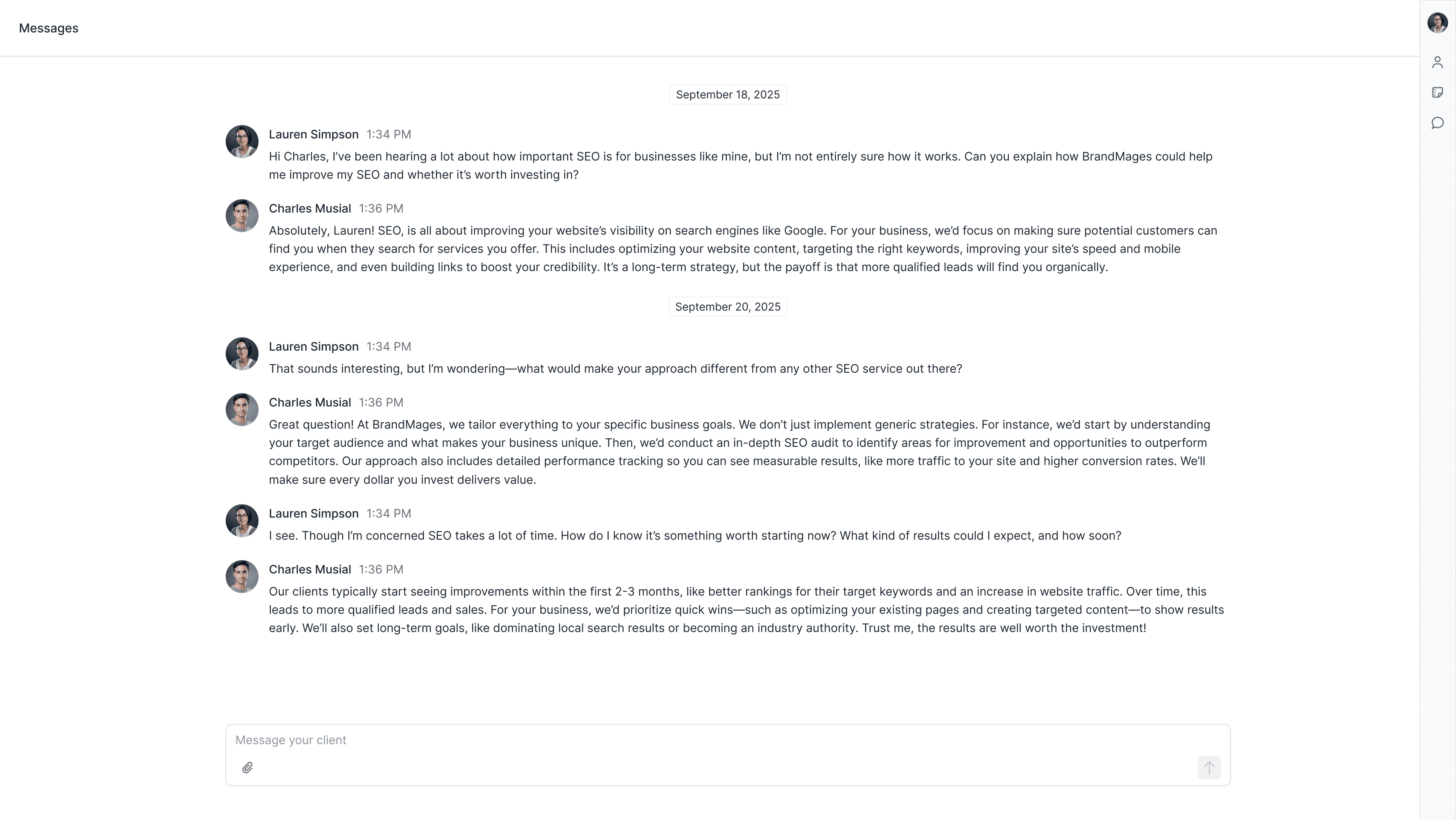Messages template in Assembly.